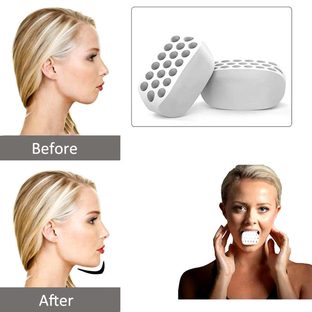 Facial Jaw Exerciser Gym Fitness Ball Jawline Muscle Training Double Chin Reducer Neck Face Slimming Mouth Jawliner