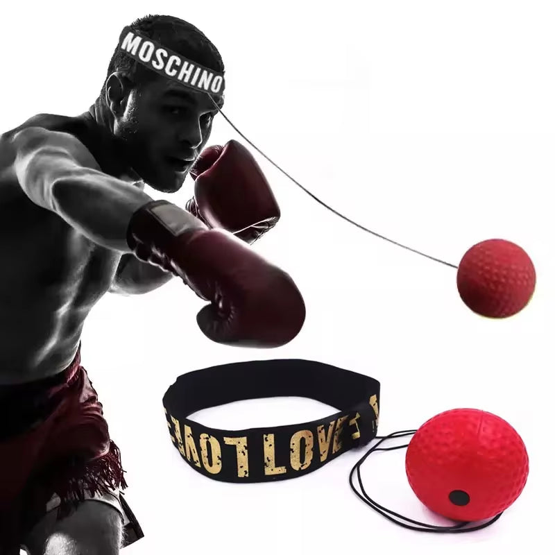 Head-Mounted PU Speed Ball for Boxing and MMA Training - Hand-Eye Coordination Reaction Fitness Equipment